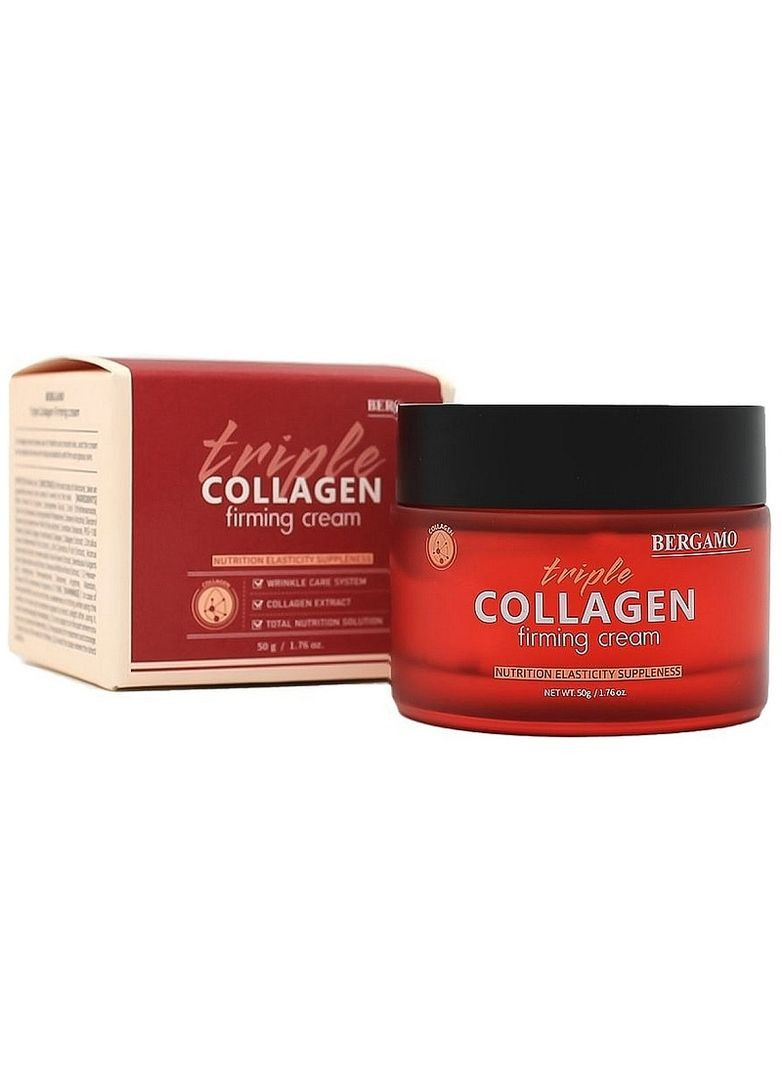 Bergamo Укрепляющий крем для лица с тройным коллагеном Triple Collagen Firming Cream 50g (2-1183492) — Крем, (369794172)