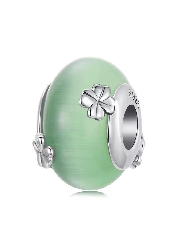 Серебряная бусина мурано "Четырехлистный клевер" Kabluchka (355347461)