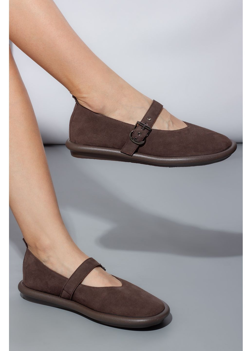 Power Туфлі жіночі F6535-6 коричневі 346391 коричневий з натуральна замша, — демісезон (353690922)