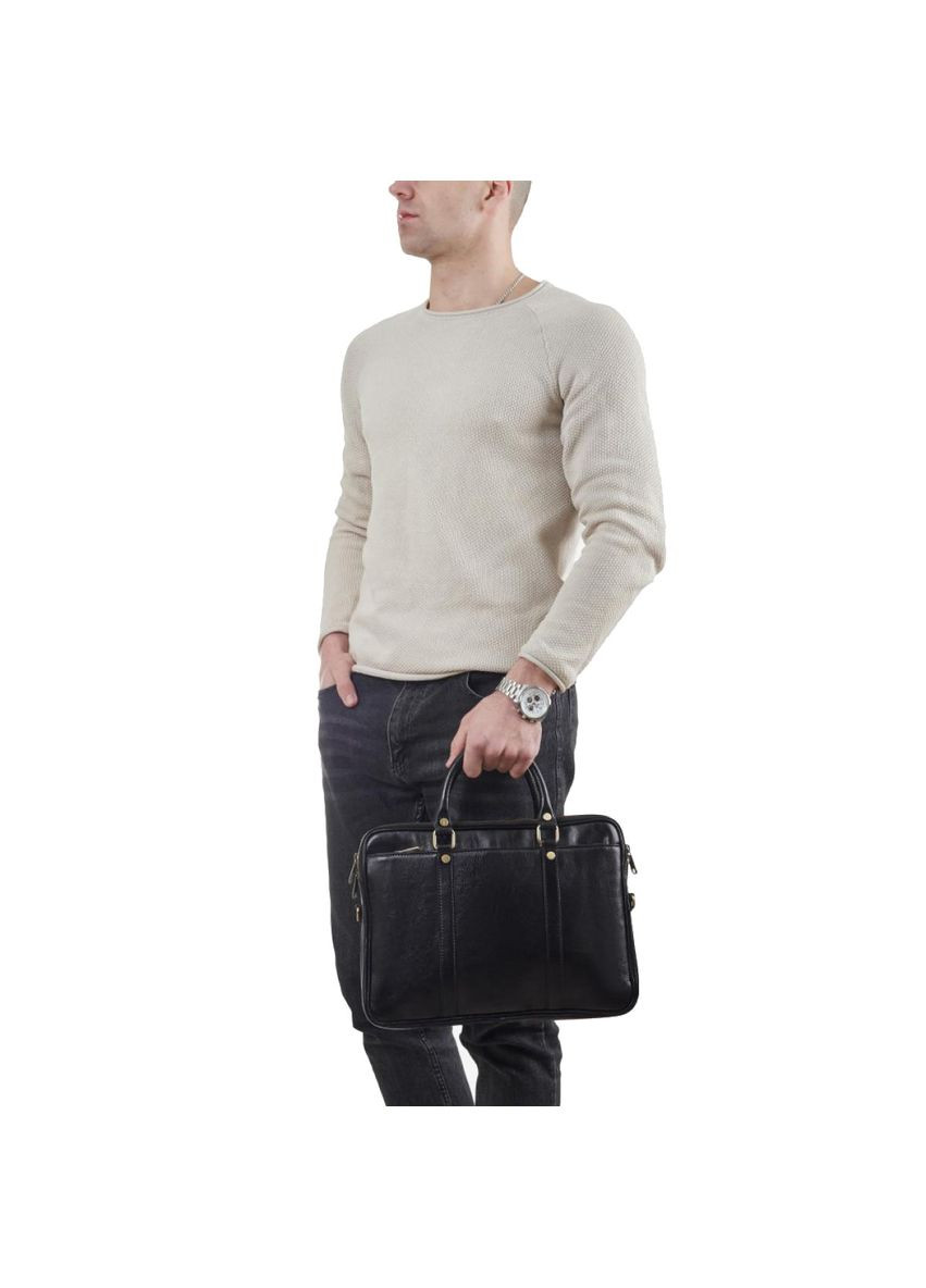 Чоловіча шкіряна сумка VCM0502BLACK Virginia Conti (303831666)