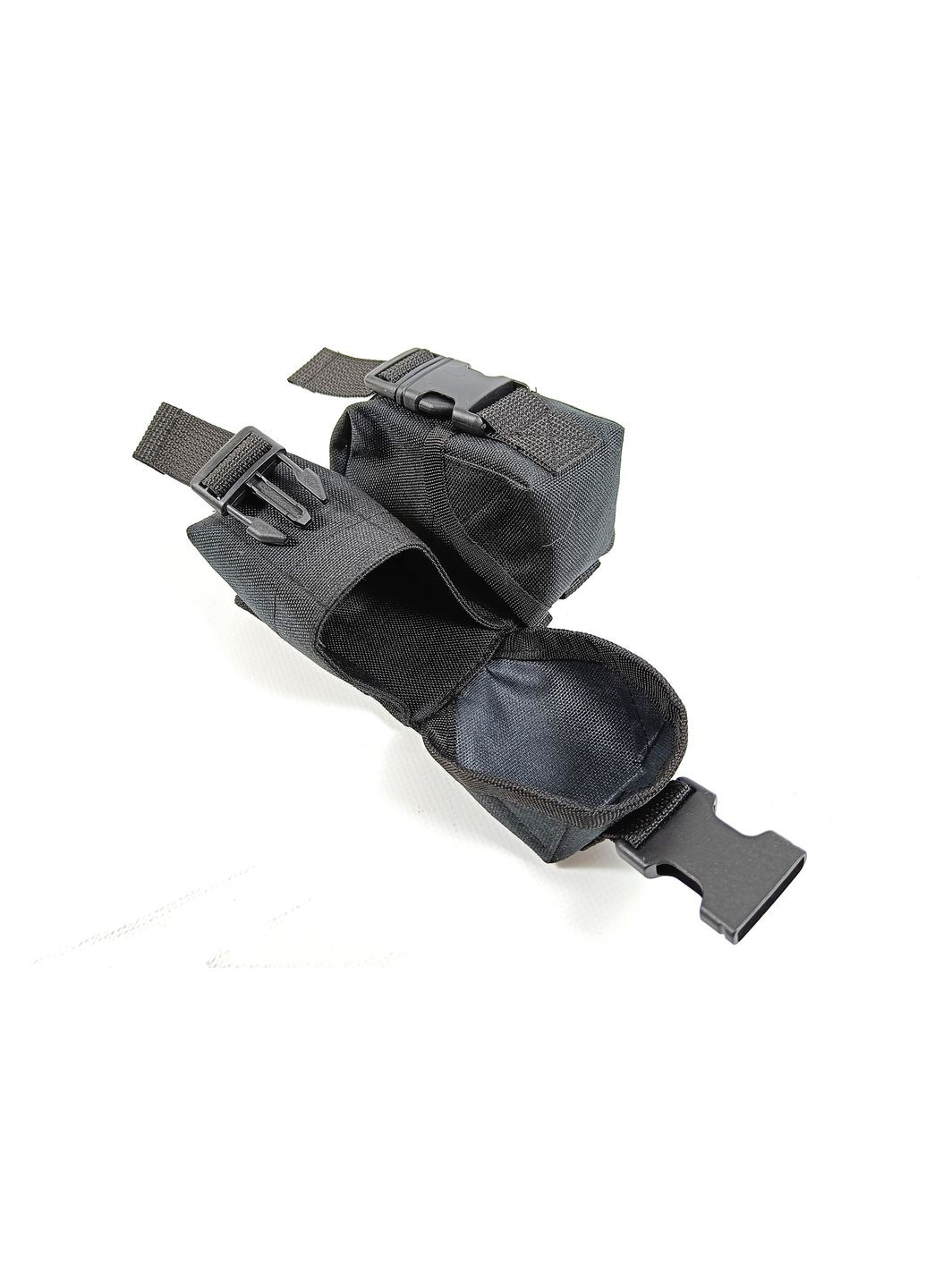 Підсумок гранатний подвійний чорний (MOLLE, підсумок для гранат на розгрузку, жилет, РПС) EasyFit (341529107)