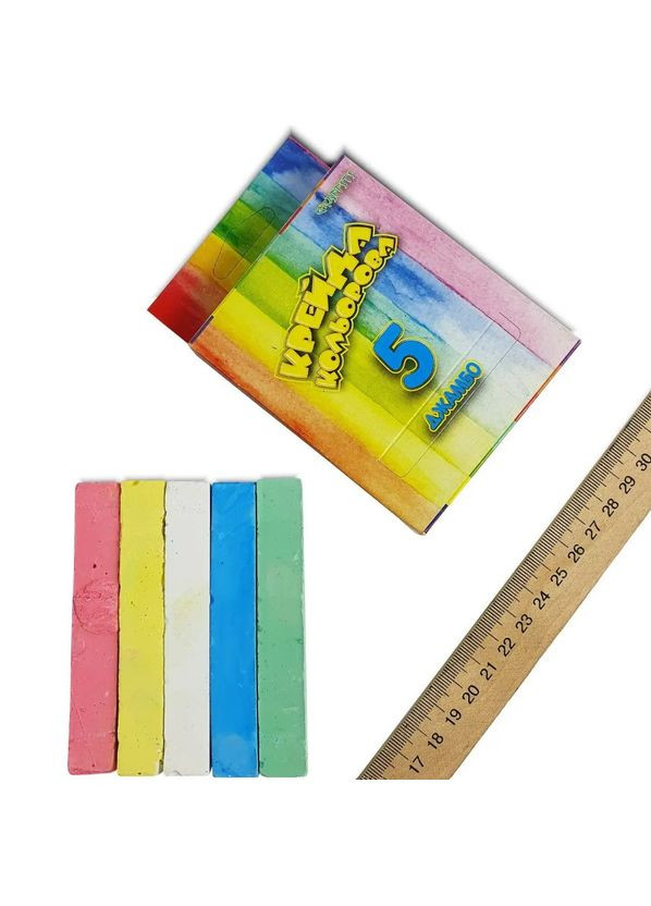 Кольорова канцелярська крейда для малювання на будь-яких поверхнях, набір 5 шт Graffiti (328265882)