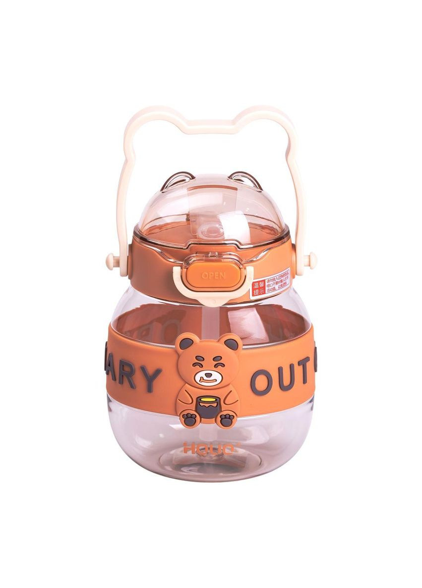 Бутылка для воды детская с трубочкой 580 мл с ручкой и ремешком HP-14-37BR Yiwu (370974121)