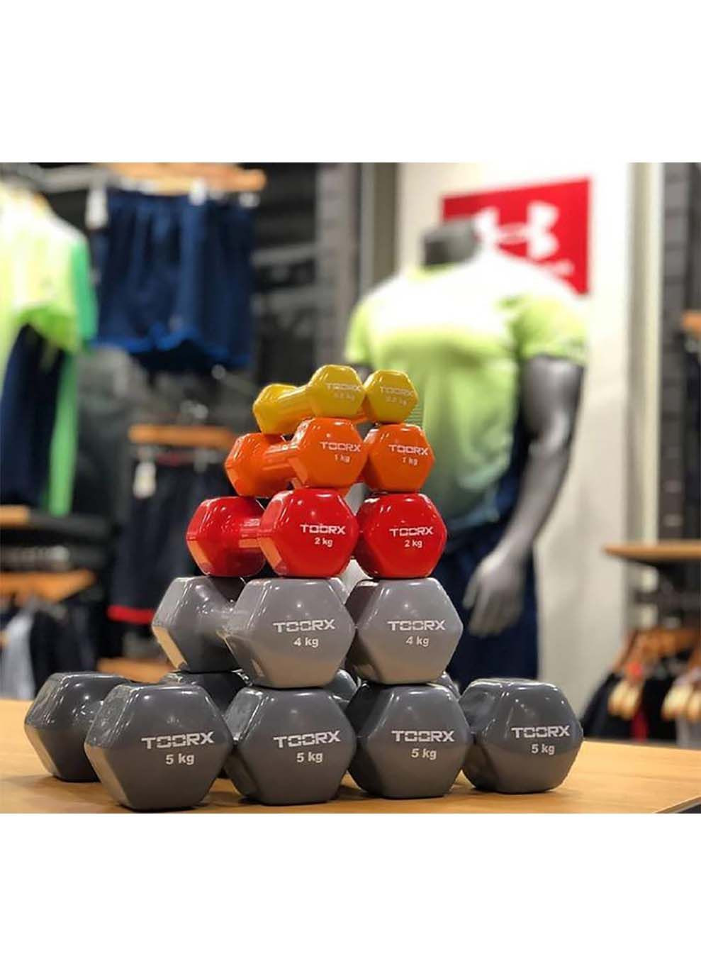 Гантель для фитнеса Vinyl Красный 2 кг Toorx (367595347)