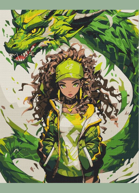 Картина по номерам на холсте Амулет Дракона 40х50см Девушки картины в цифрах по номерам BS53522 Brushme (308988758)