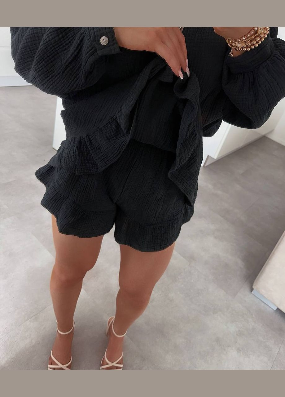 Стильний костюм сорочка та спідниця-шорти Style Point (335418427)