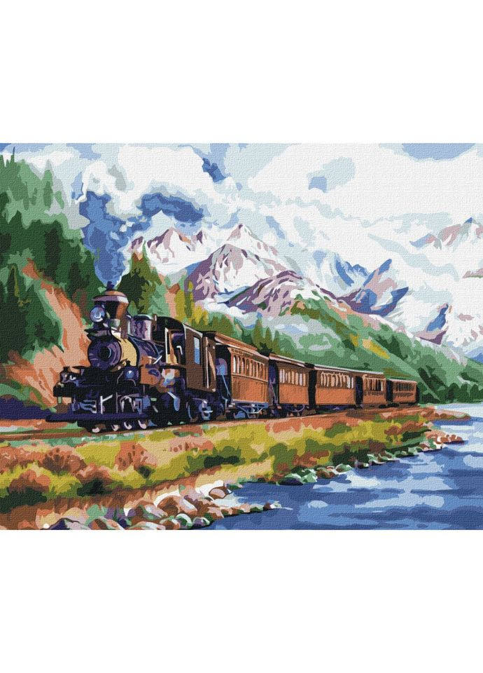 Картина по номерам "Поезд домой" KHO2510 40х50 см Идейка (302366294)