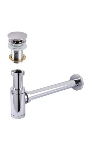 Сифон латунь з донним клапаном з переливом GS-32-105-03B Globus Lux 065510 (371137158)