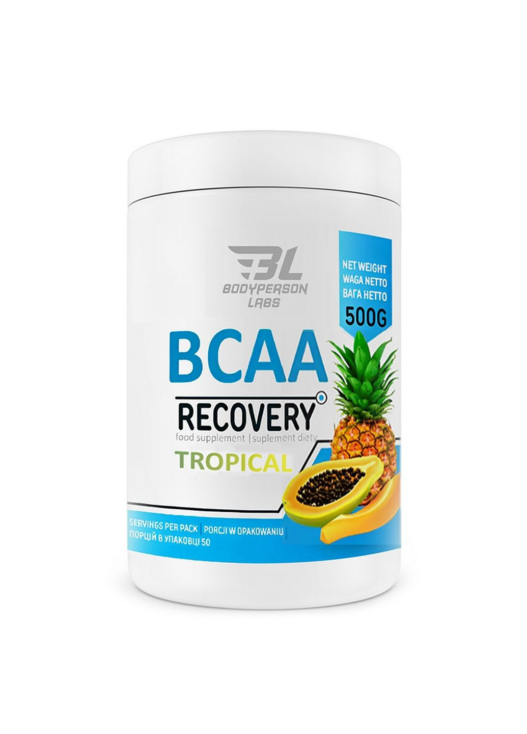 Аминокислота BCAA Labs BCAA Recovery, 500 грамм Тропический Bodyperson Labs (293421928)