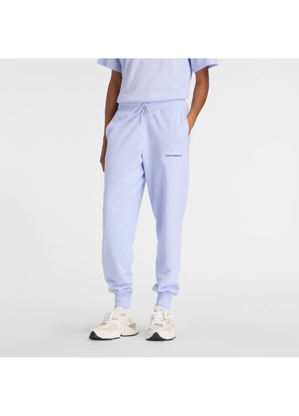 Жіночі бузкові спортивні штани Sport French Terry Graphic Jogger 34 (XS) (WB61D3EADYK) New Balance WB61D3EA (392841501)