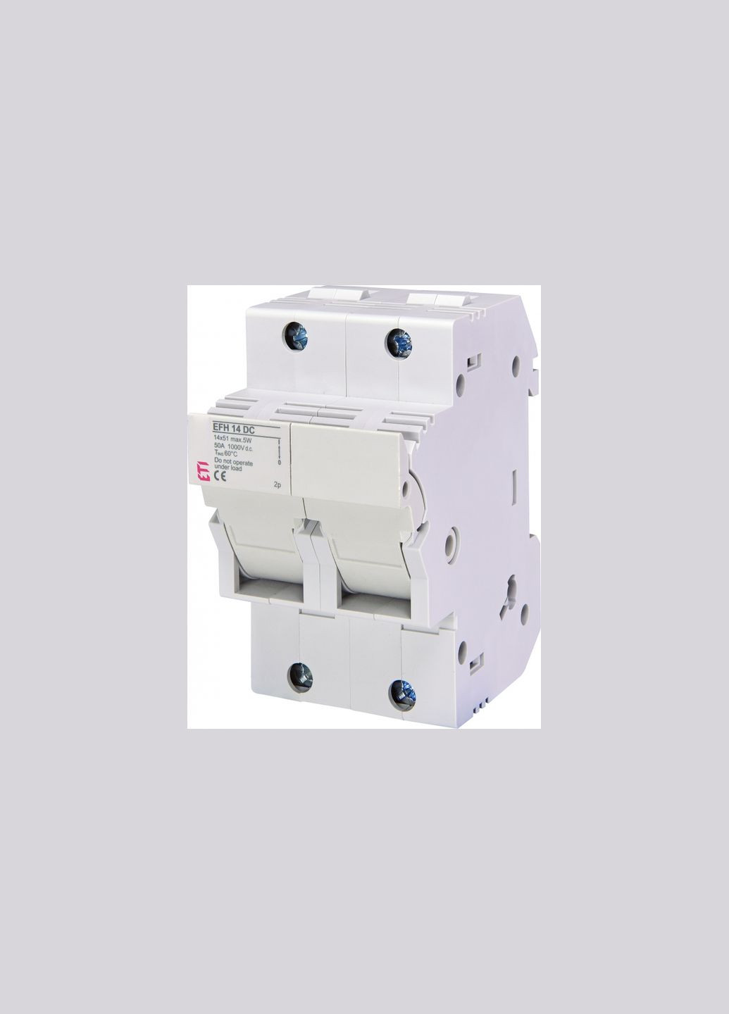 Тримач запобіжника 2P 50A 14х51мм 1000V DC для сонячних панелей (PV систем) [2560203] EFH 14 ETI (337158847)