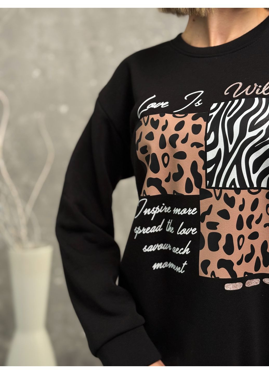 Теплый женский свитшот Fashion Girl Savage (365726296)