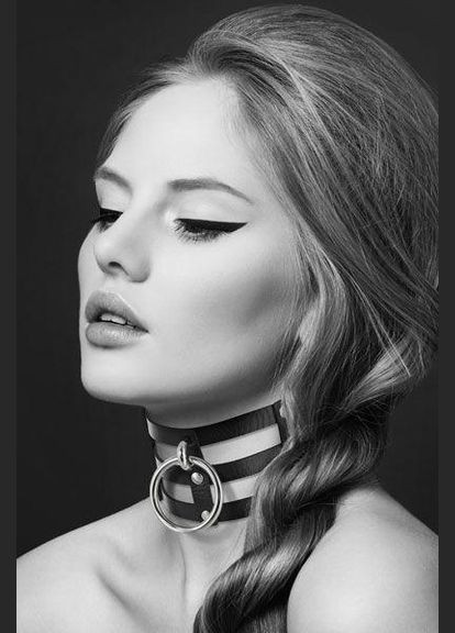 Чокер потрійний з кільцем для повідця Bijoux Pour Toi - FETISH, екошкіра No Brand (303892033)