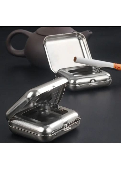Міні-попільничка із неіржавкої сталі портативна кишенькова попільничка для цигарок із зображенням Вітрильник No Brand (306433251)