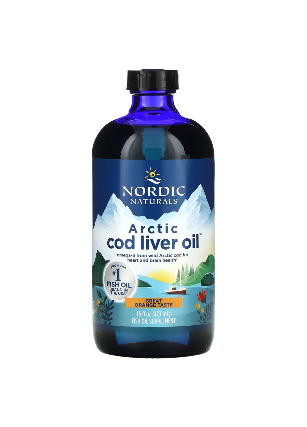 Рыбий жир из печени трески (апельсин), Cod Liver Oil,, арктический, 473 мл. Nordic Naturals (367987392)