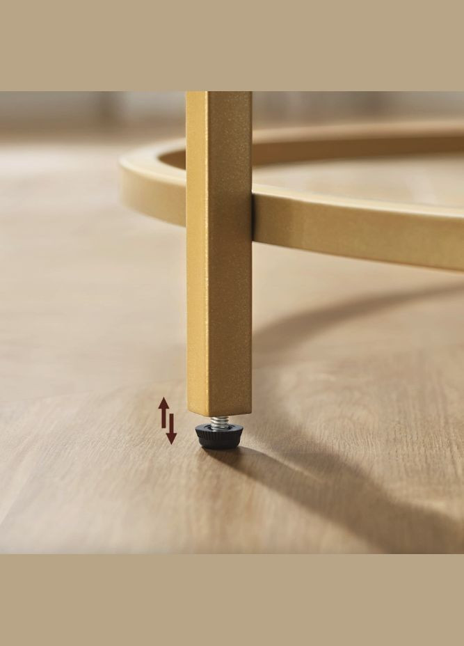 Журнальный столик Oskar круглый золото Leobert (323136250)