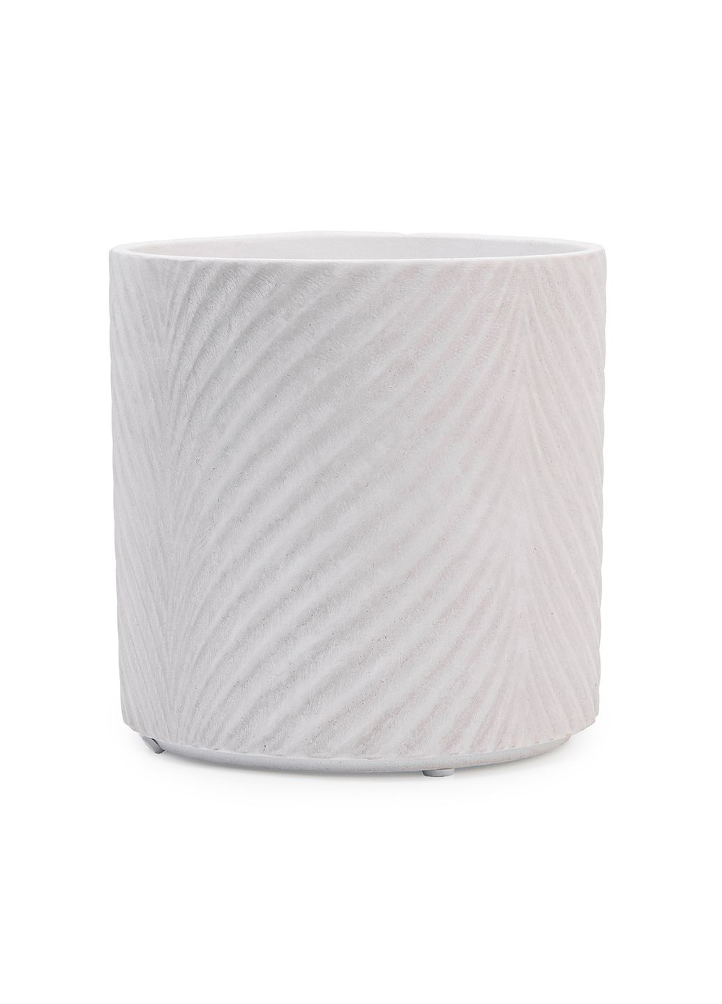 Кашпо для цветов elemi Листок 13 см керамическое 1,3 л белое Мамин Посуд (336213680)