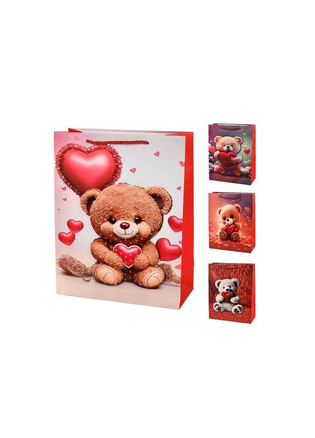 Подарочный пакет S Bear 3D 18*24*8,5см бумажный R32943 ТМ STENSON No Brand (387532500)
