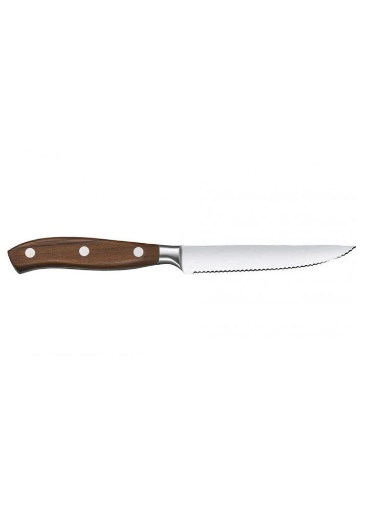 Набір кухонних ножів Grand Maitre Wood Steak серрейтор, 2 шт, клен, подарункова коробка Victorinox комбінований,