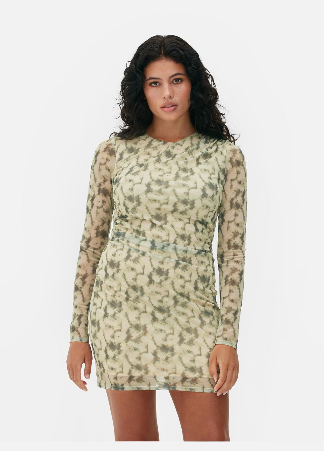 Оливкова сукня демісезон,оливковий в візерунки, Primark