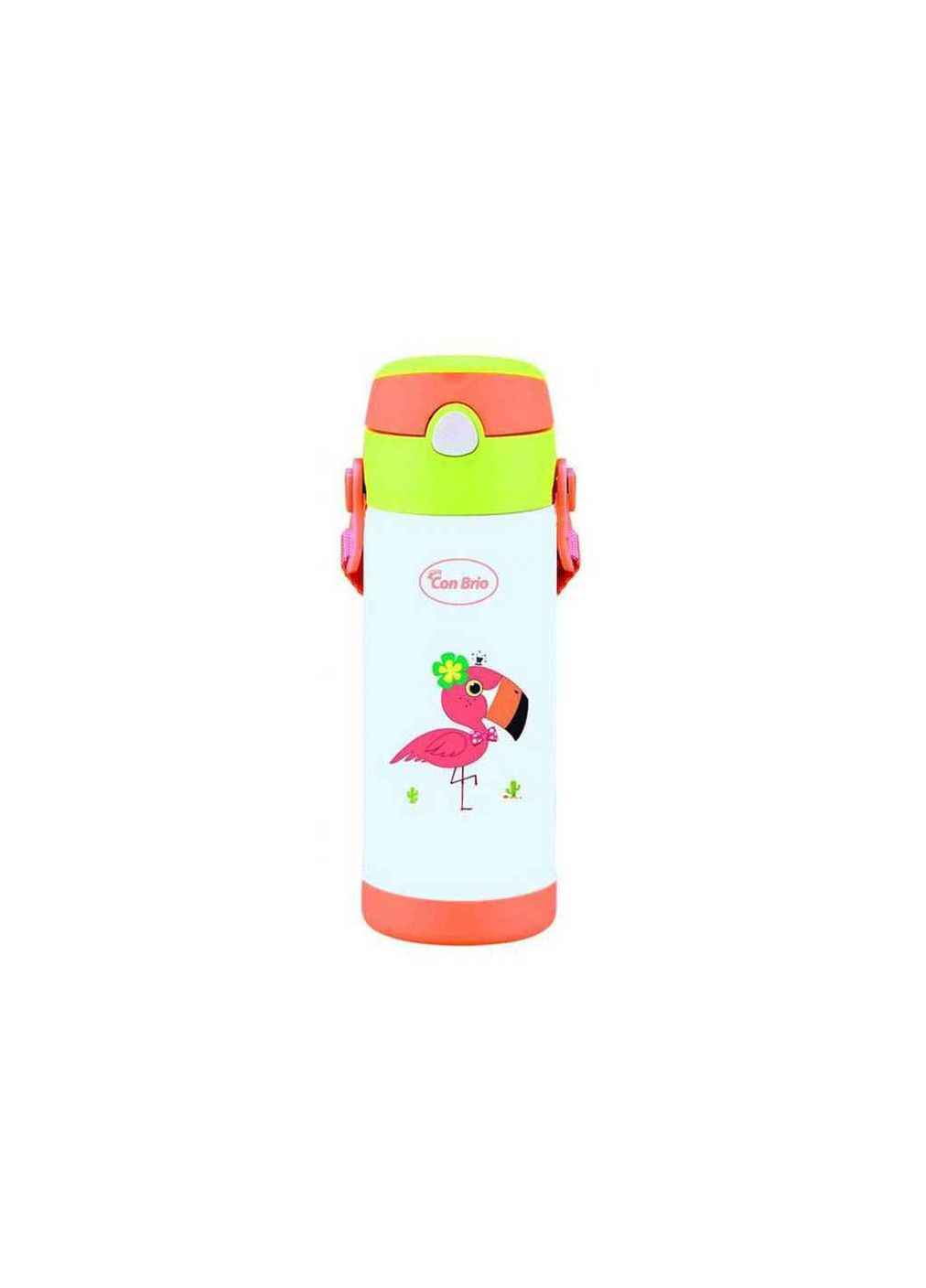 Термос детский 350мл с трубочкой 391CB Flamingo Con Brio (354341609)