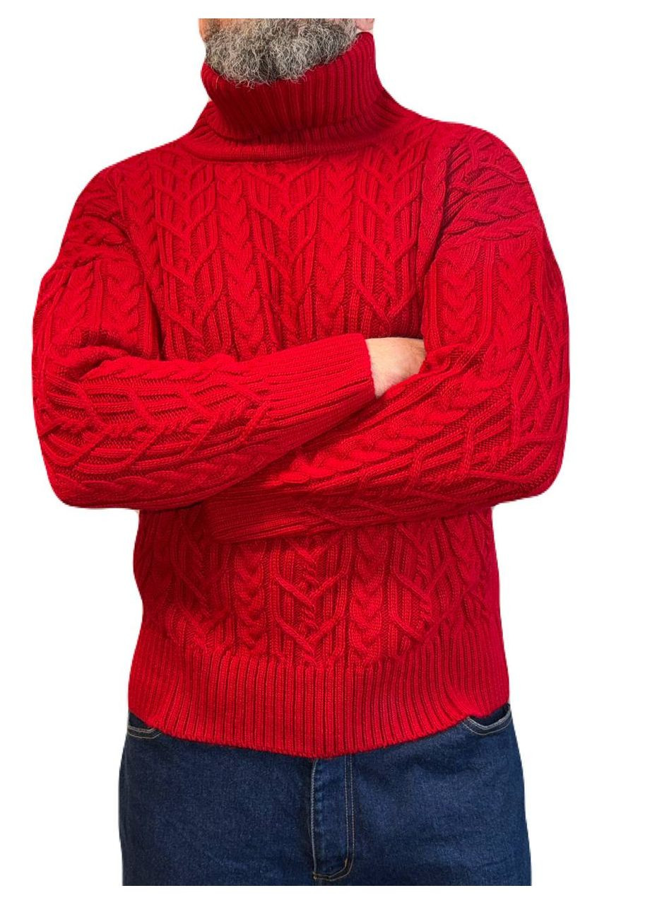 Красный зимний свитер шерстяной Berta Lucci