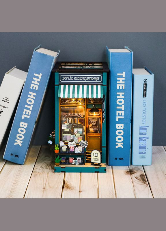 Румбокс "Книжный Магазин" интерьерный конструктор DIY набор M2314 с подсветкой No Brand (335063911)