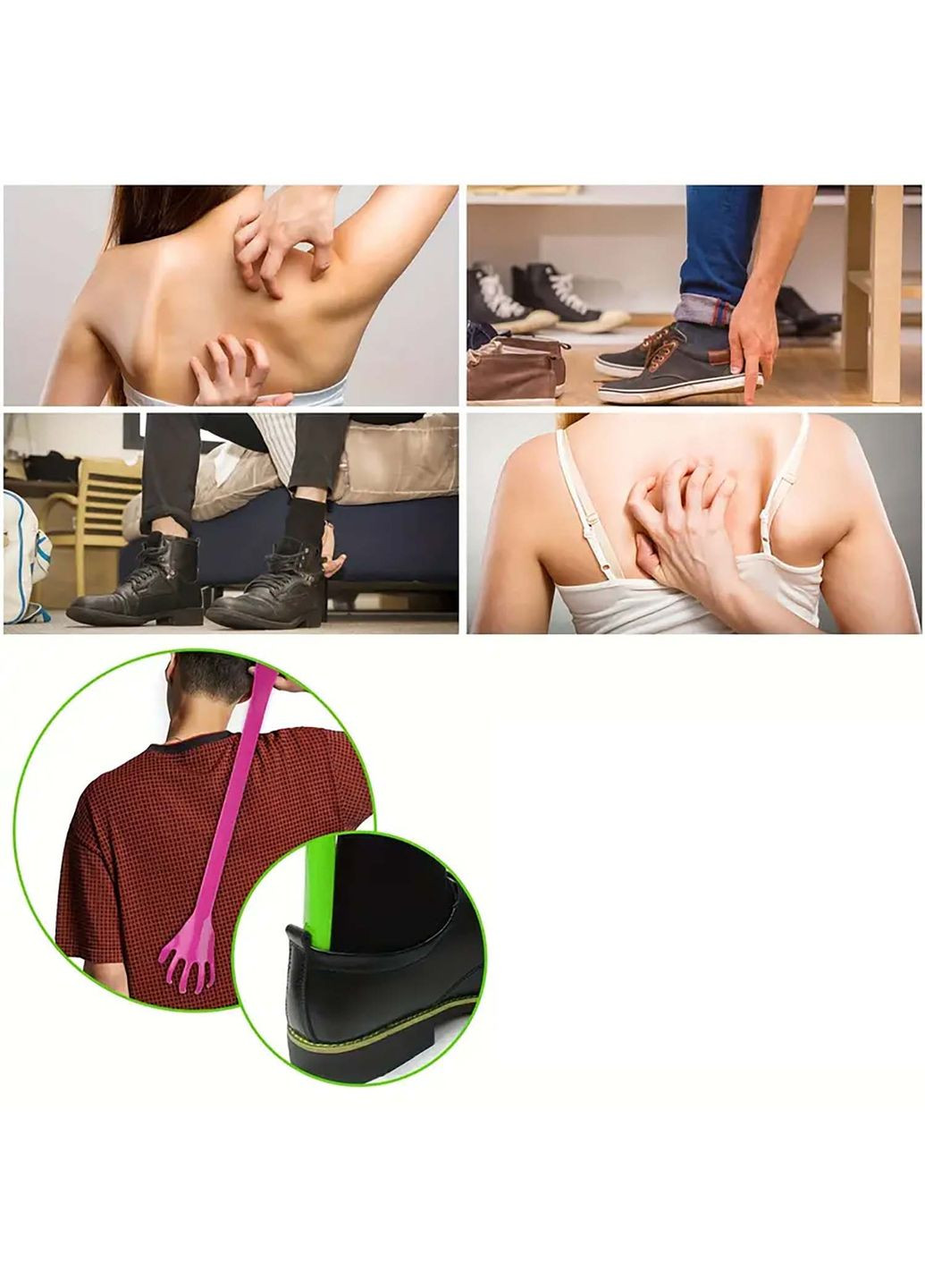 Чесалка для спини спиночисалка ручний масажер та лопатка для взуття 48 см Yu Xin (360801499)