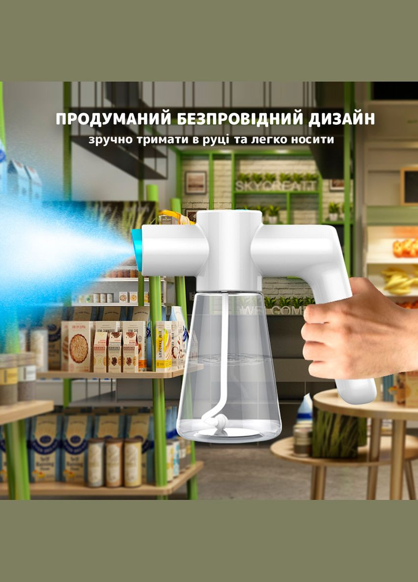 Ручной портативный распылитель для дезинфектора Nano Spray Machine F9 белый. Для быстрой дезинфекции помещений No Brand (347590290)