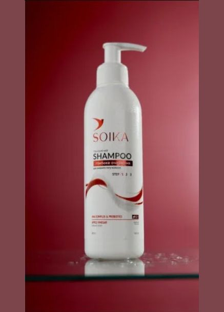 Набір для відновлення волосся 4 в 1: шампунь, бальзам, спрейтермозахист, дзеркальна вода Soika (289362365)