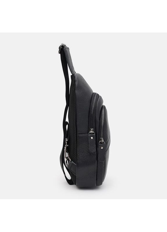 Мужской кожаный рюкзак через плечо K1616D-black Borsa Leather (366343723)