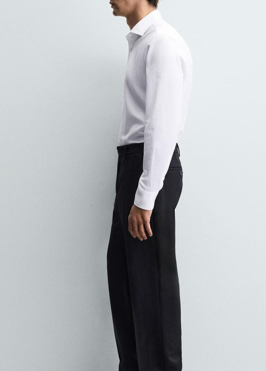 Белая рубашка однотонная Zara