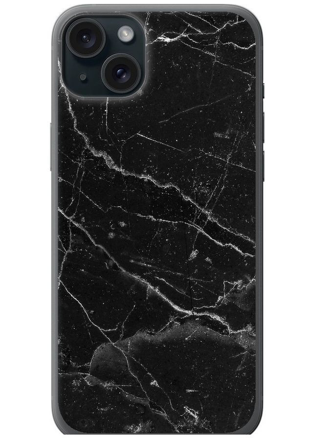 Силіконовий чохол 'Чорний мармур v2' для Endorphone Apple iPhone 15 Plus (316654627)
