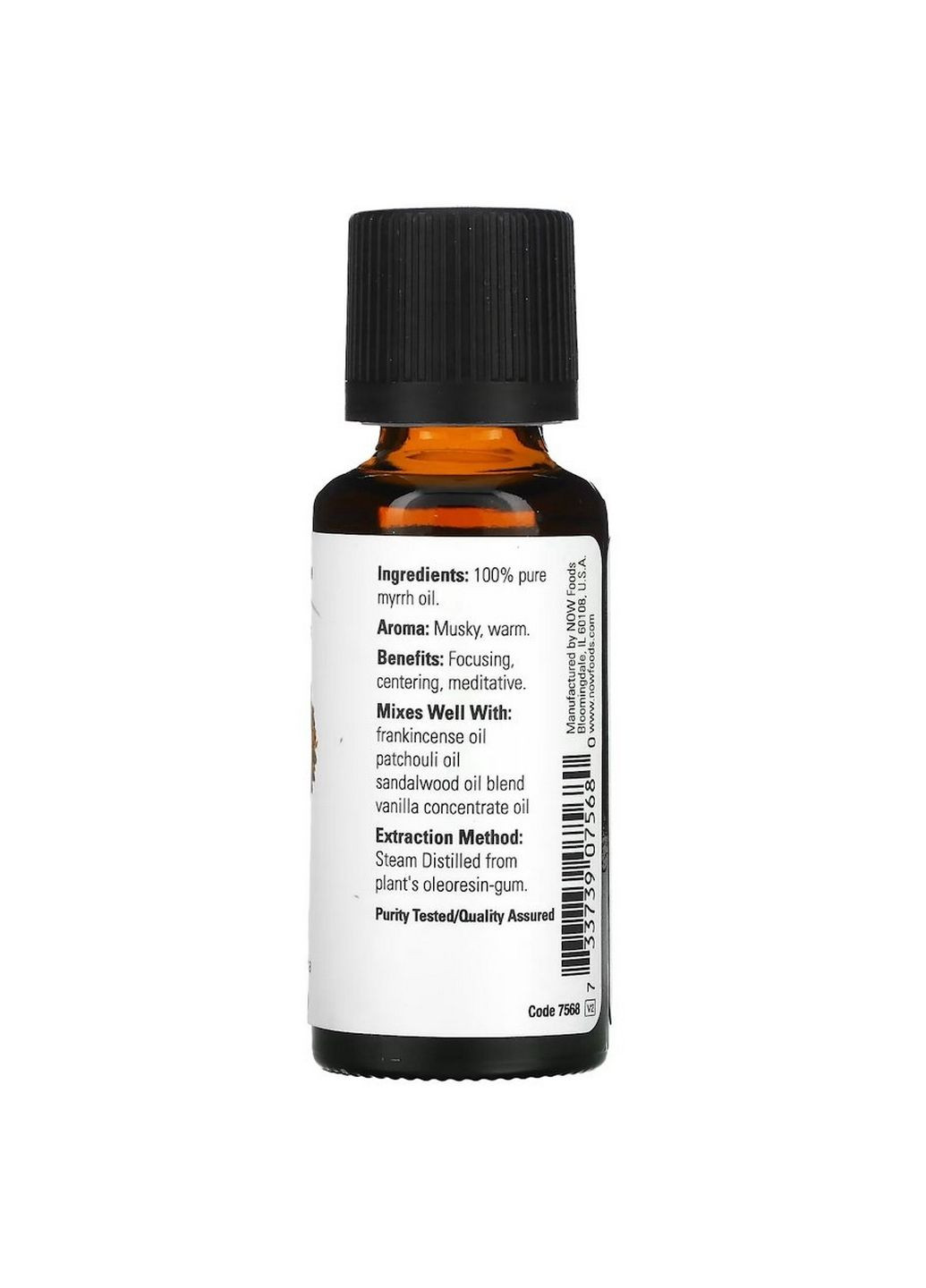 Эфирное масло Essential Oils Myrrh, 30 мл Now (293477916)