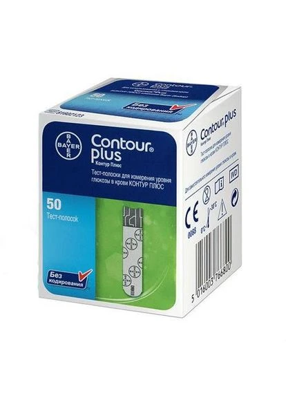 Тест-полоски No50 для Contour Plus Bayer (387142154)