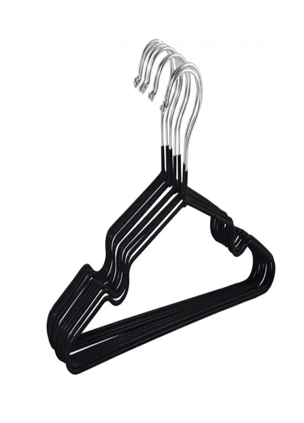 Набор металлических вешалок HMD с силиконовым покрытием Черный цвет шт BBQ 10 (285792428)