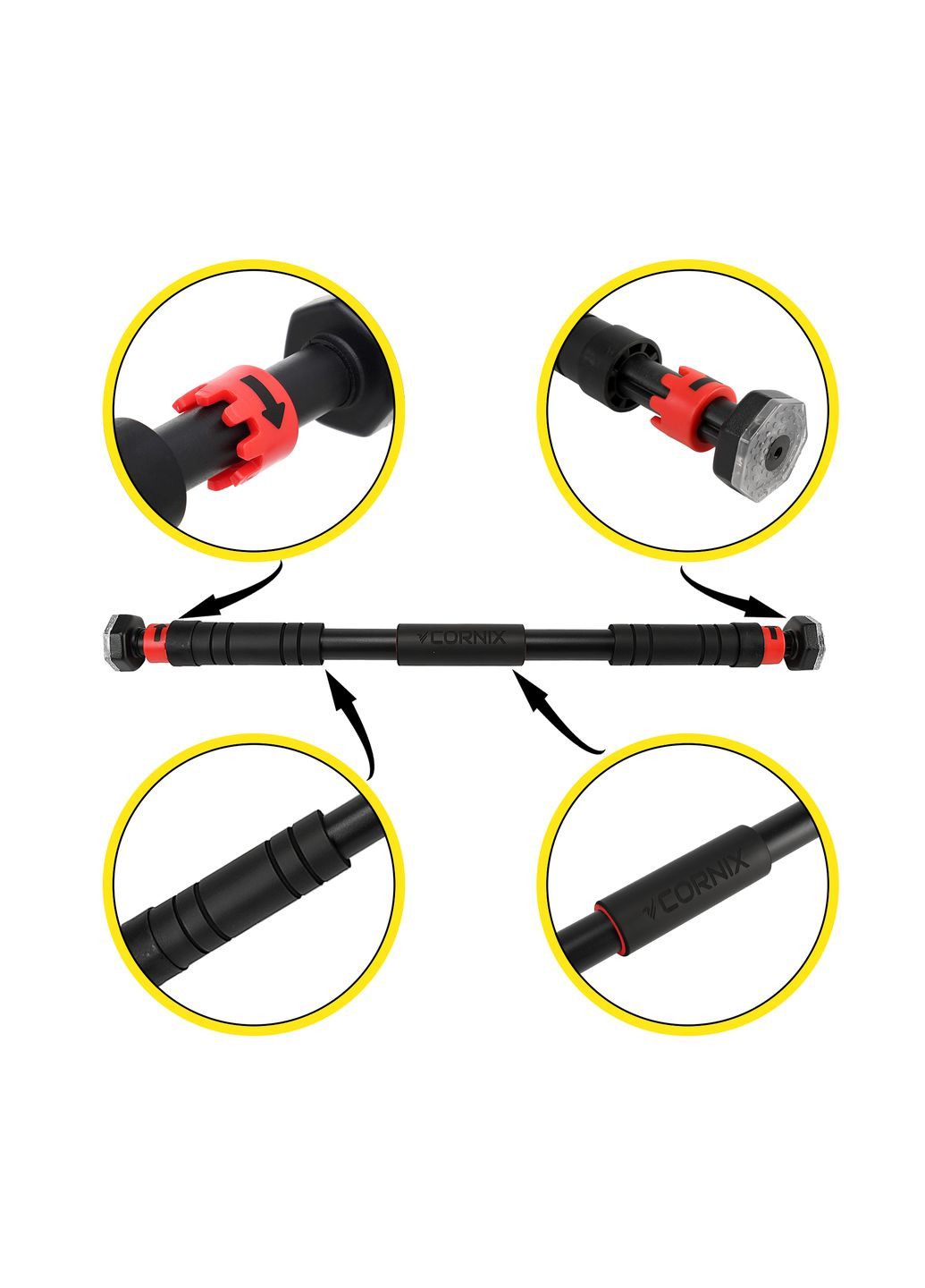 Турнік розсувний 65-100 см Cornix XR-0171 (302787558)