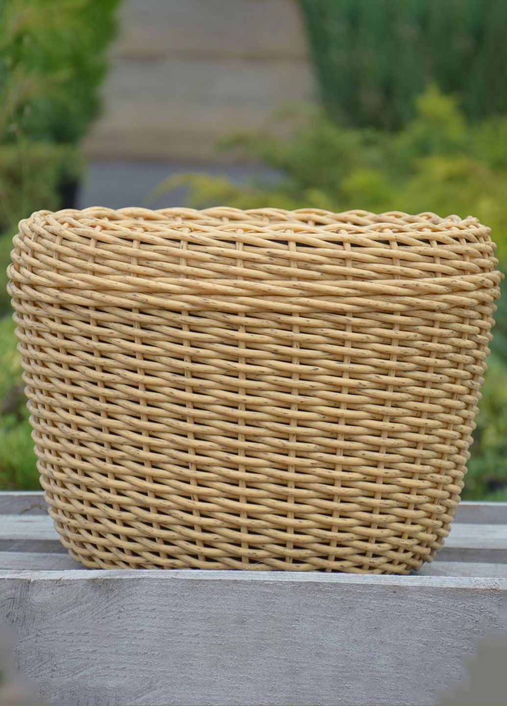 Кашпо 16 літрів (горщик для квітів та рослин),Вазон із штучного ротангу ручної роботи. Handmade (329193748)
