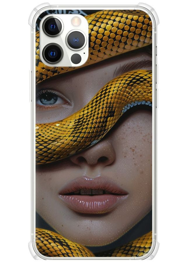 Силіконовий протиударний с посиленими кутами чохол 'Обійми змії' для Endorphone Apple iPhone 12 (289528735)