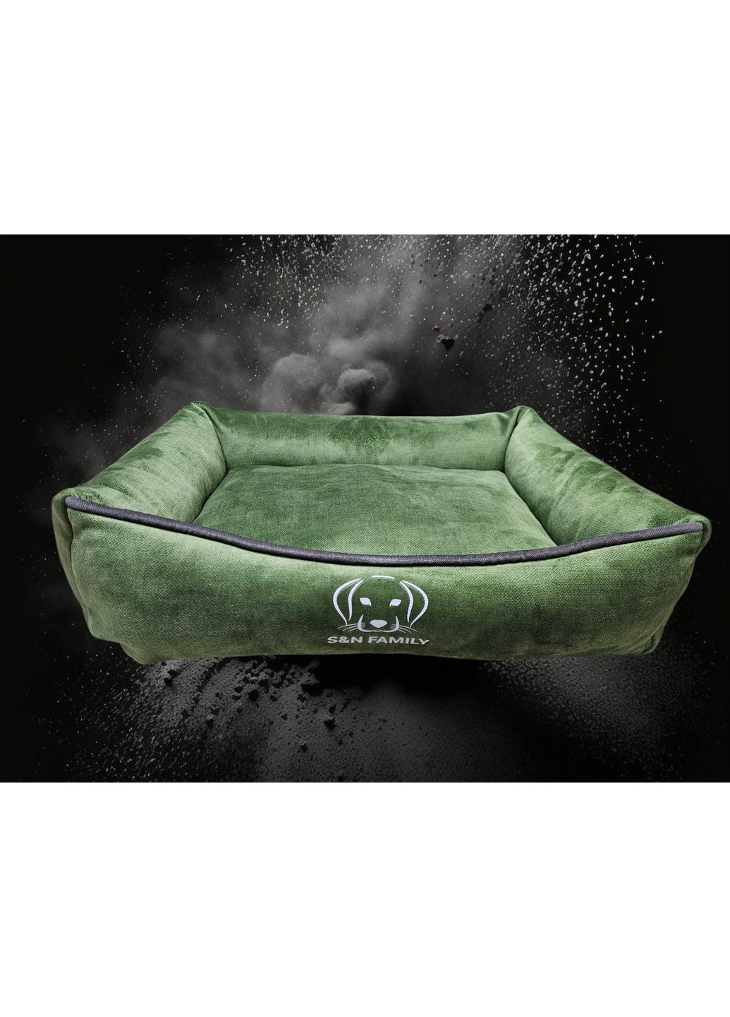 Лежанка 100х70х20см из текстиля для средних собак "Topaz Green 33 " (Зеленый) S&N Family (361204498)