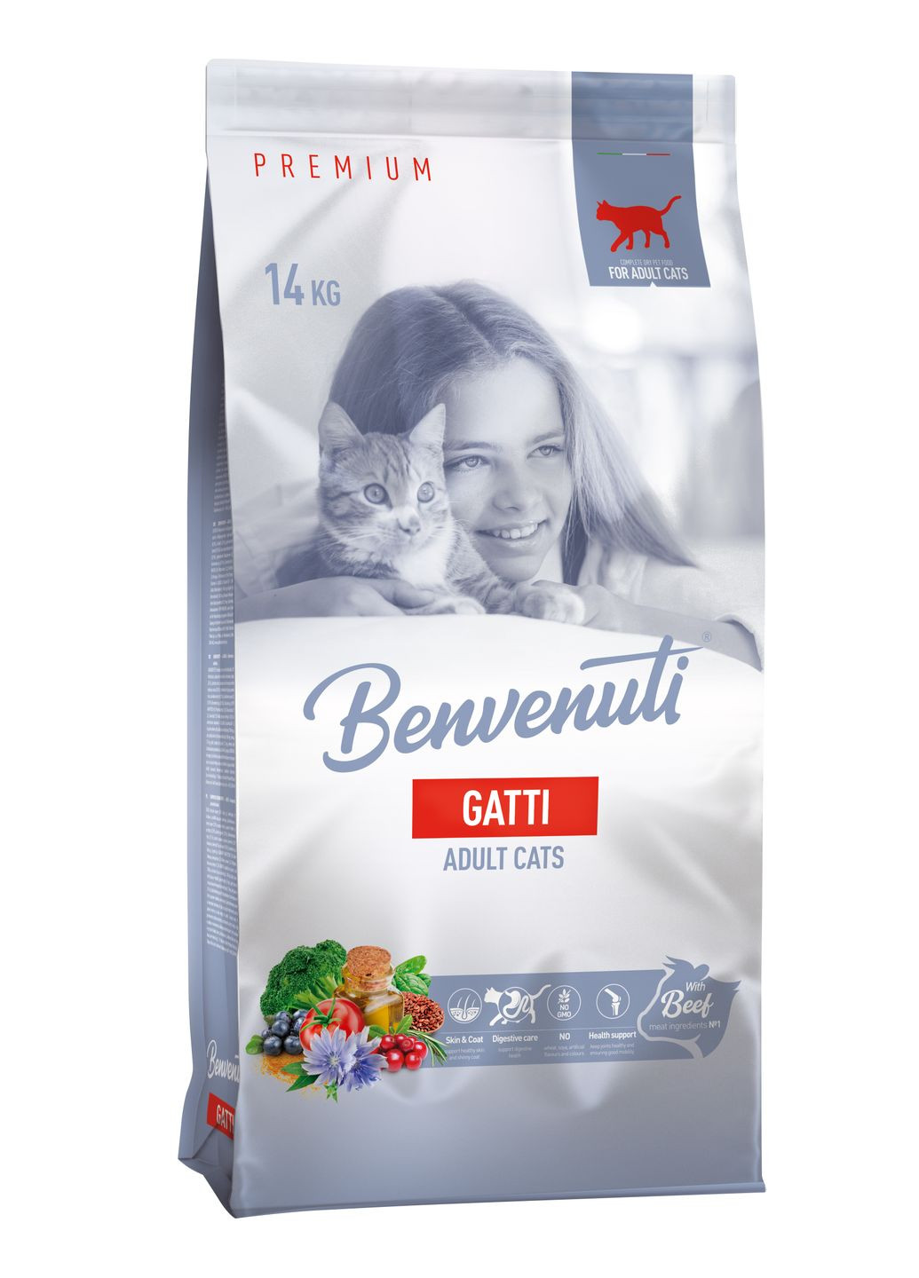 КОРМ КОТЫ GATTI ГОВЯДИНА 14КГ (БЕНВЕНУТИ) Benvenuti (330579116)