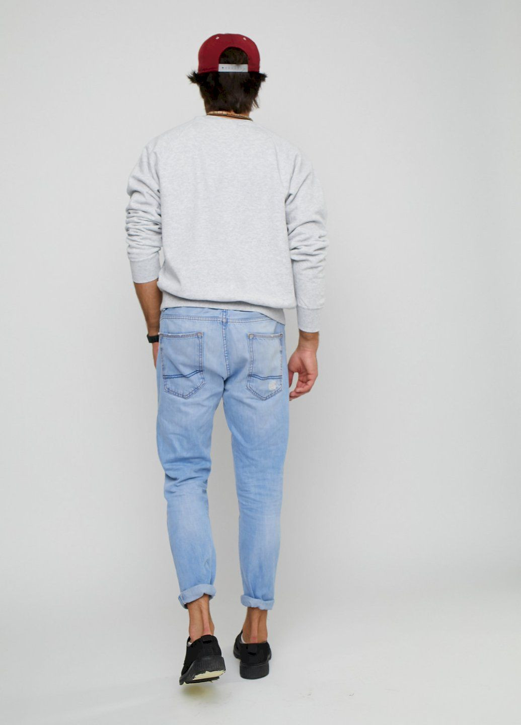 Серый свитшот мужской серый "don't pretend " YAPPI рисунок (303772828)