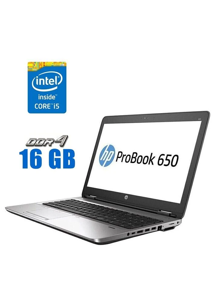 Ноутбук ProBook 650 G2 / 15.6" (1366x768) TN / Intel Core i5-6200U (2 (4) ядра по 2.3 - 2.8 GHz) / 16 GB DDR4 / 480 GB SSD / HP (398138615)