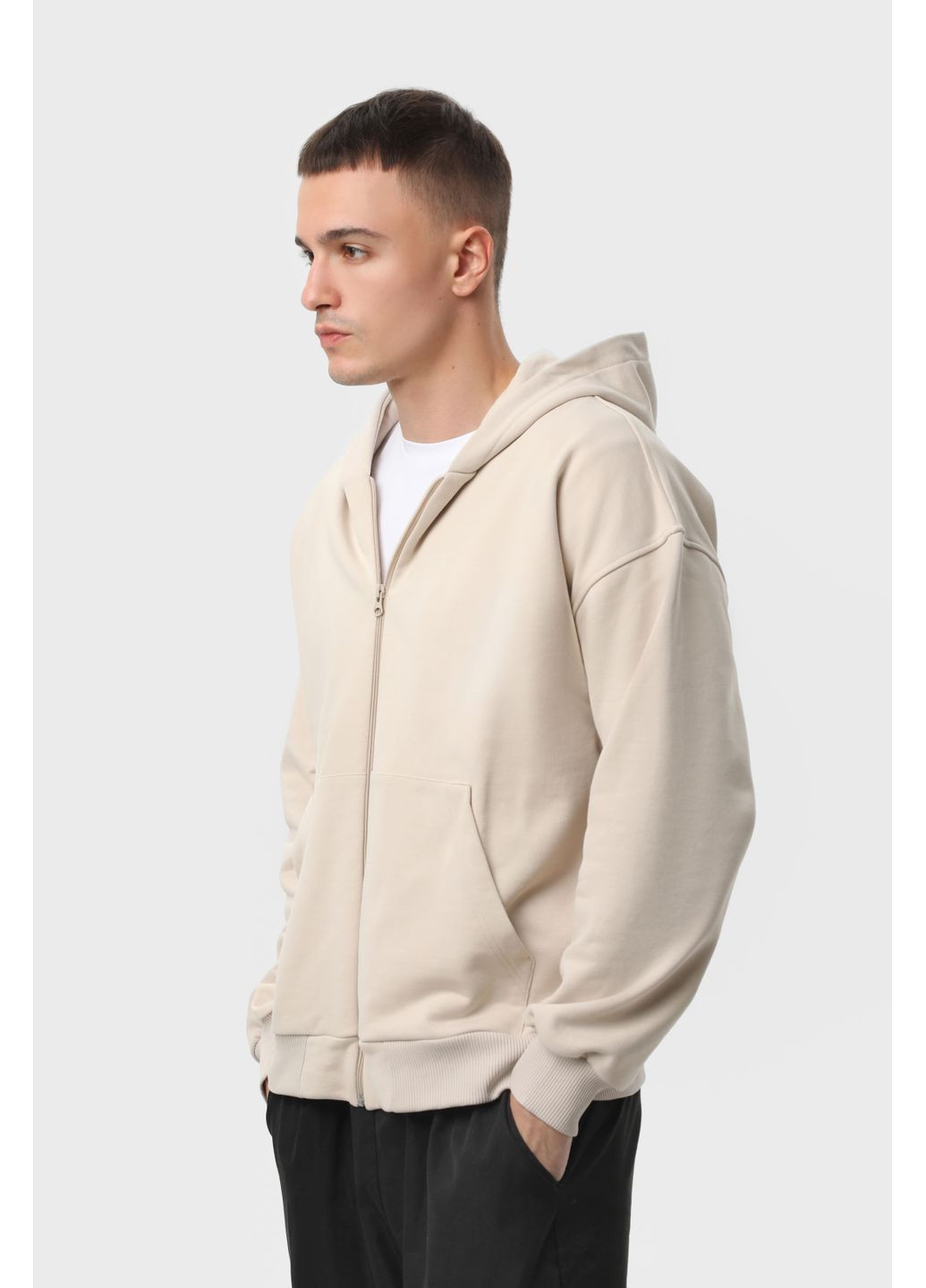 Худые на молнии мужское базовое бежевое RAY PREMIUM LOOSE (363018309)