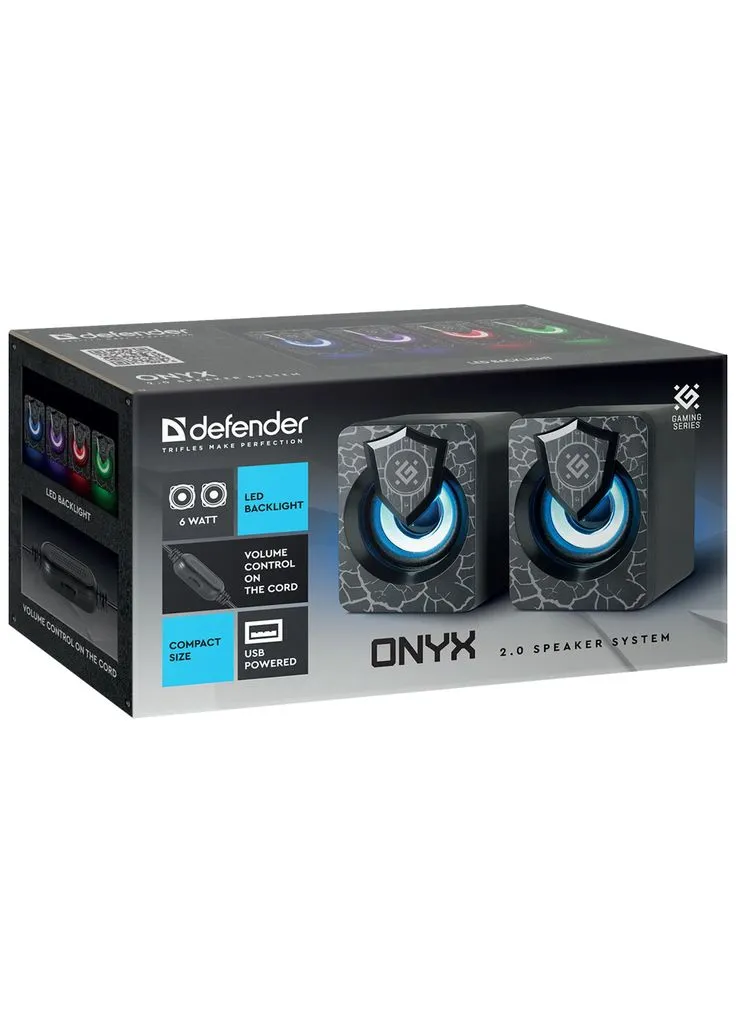 Акустична система Onyx Led USB Black (65038) Defender (382900001)