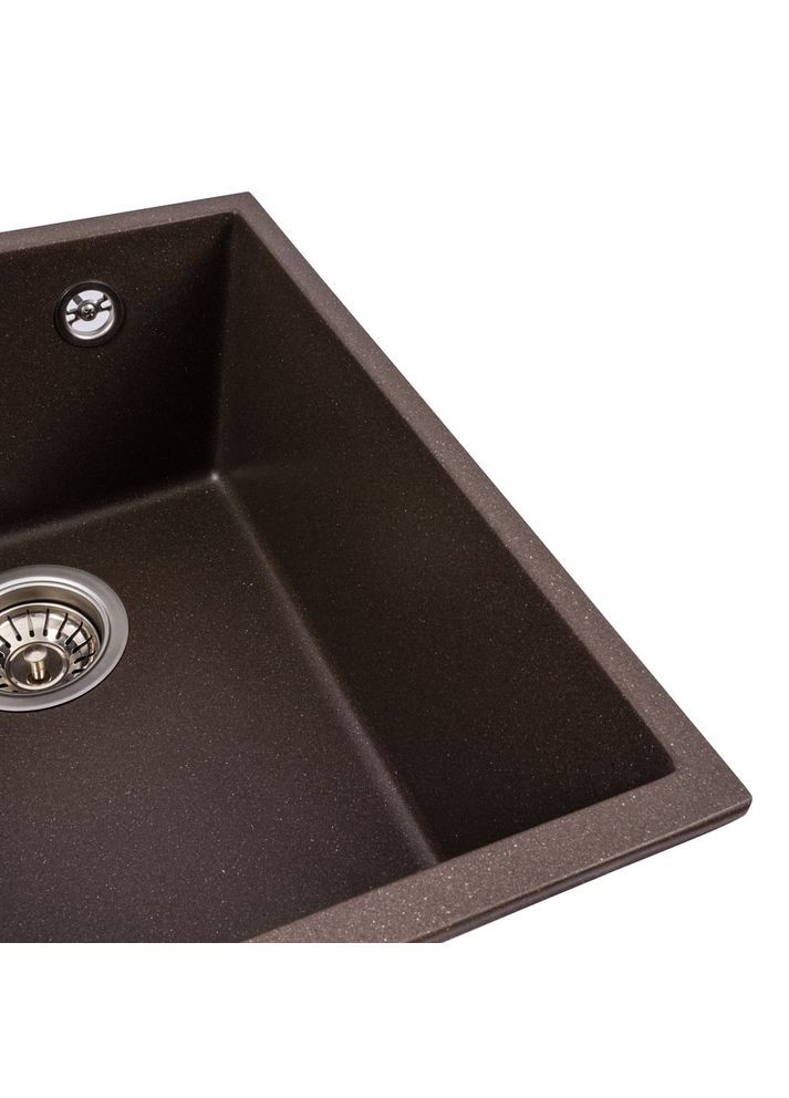 Гранитная мойка для кухни ROXY 3744 матовая Темная скала Valeso (358059542)