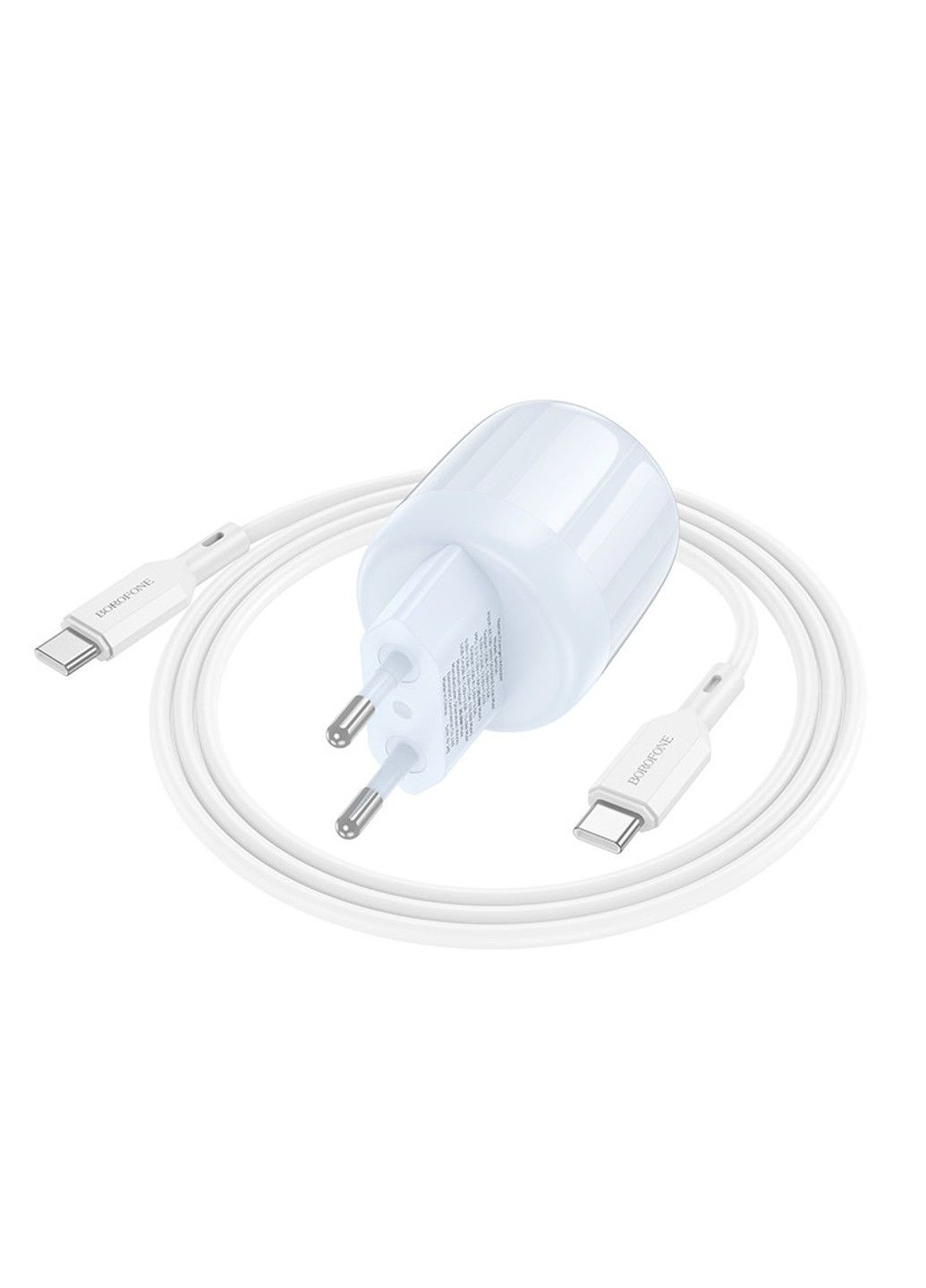 МЗП BA93A Lustrous PD20W+QC3.0 (1USB-A/1C) + кабель Type-C to Type-C Borofone (324104422)