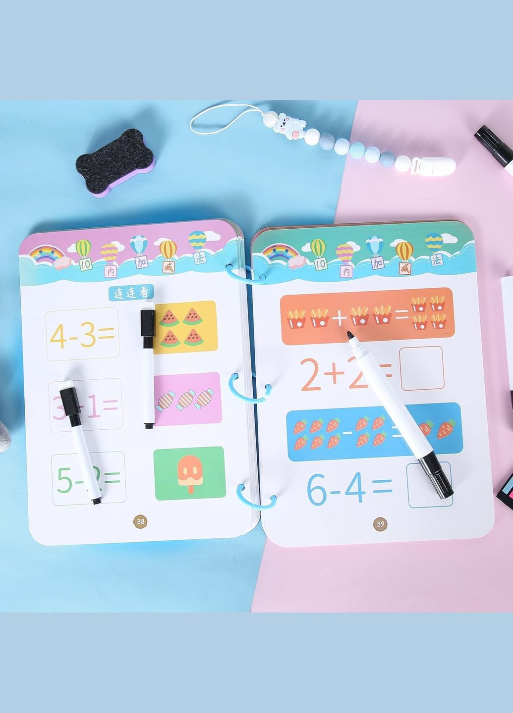 Розвиваюча книга Монтессорі Busy Book рівень 1 пиши-стирай Stroke Line dot to dot 64 сторінки No Brand (303425541)