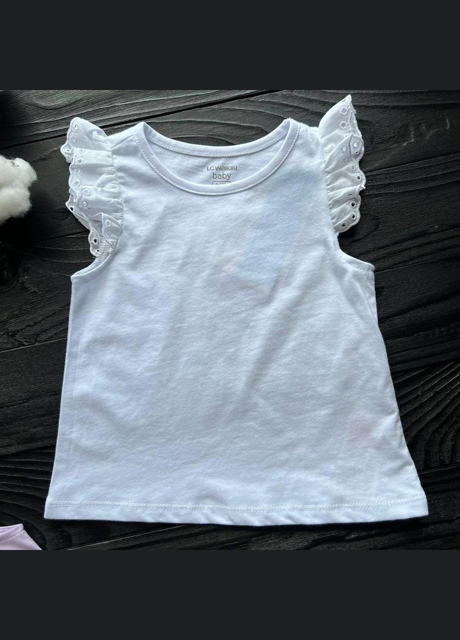 Біла демісезонна дитяча блузка для дівчаток фіолетова 3-4р (98-см) LC Waikiki