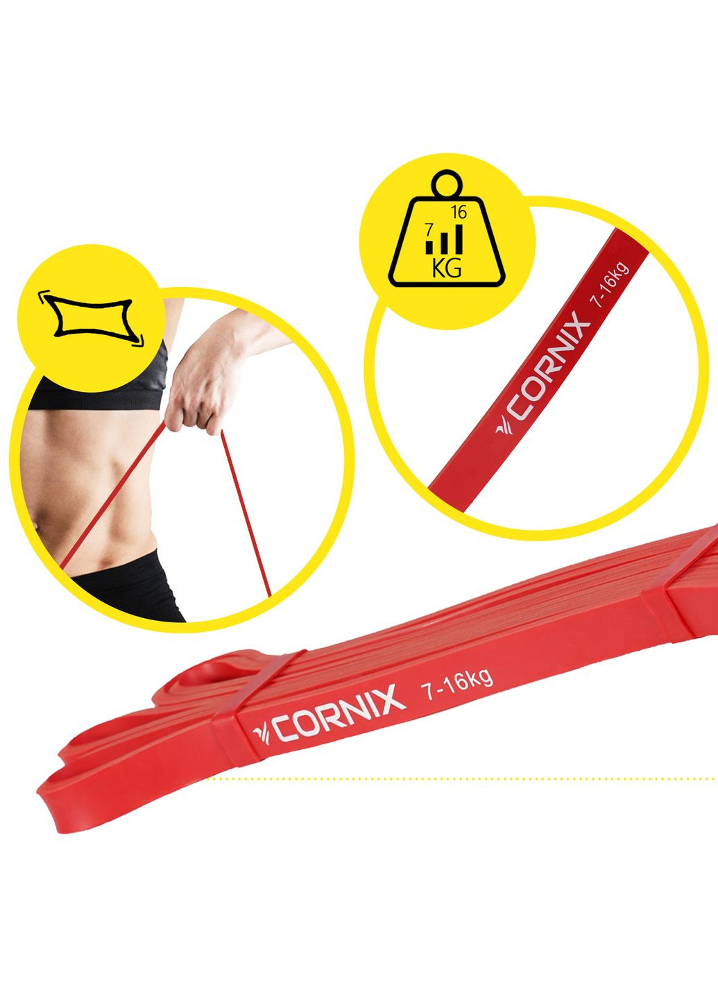 Эспандер-петля Power Band 13 мм 7-16 кг (резина для фитнеса и спорта) Cornix XR-0058 (323163772)